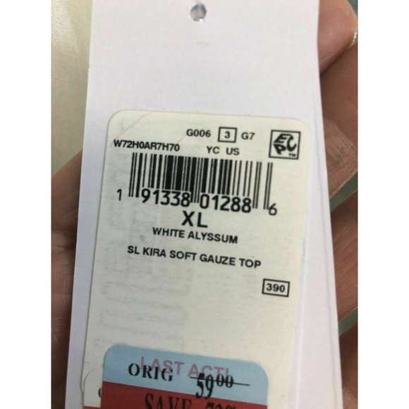 Guess Women's White Kira Convertible Gauze Top size XL - Picture 9 of 13